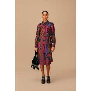 Black Mixed Wild Horses Shirtdress